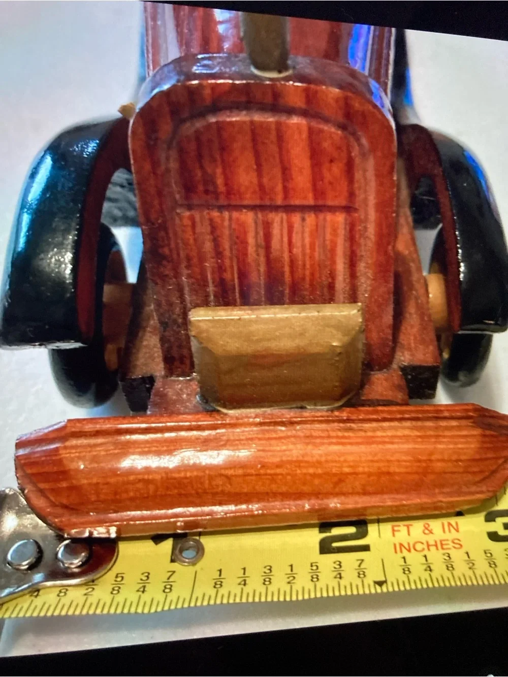 Vintage-Style Wooden Toy Classic Car Two- Seater Convertible